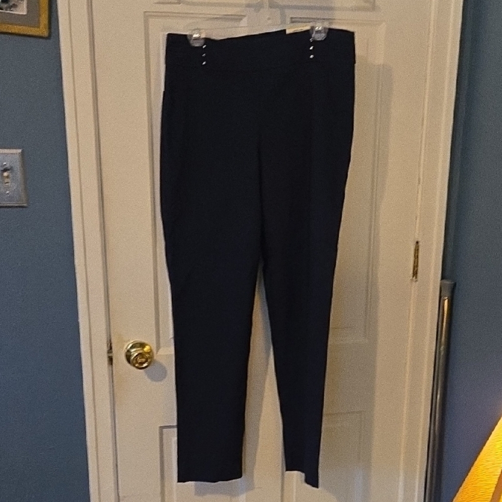 JM Collection Intrepid Blue Rivet Pants New With Tag